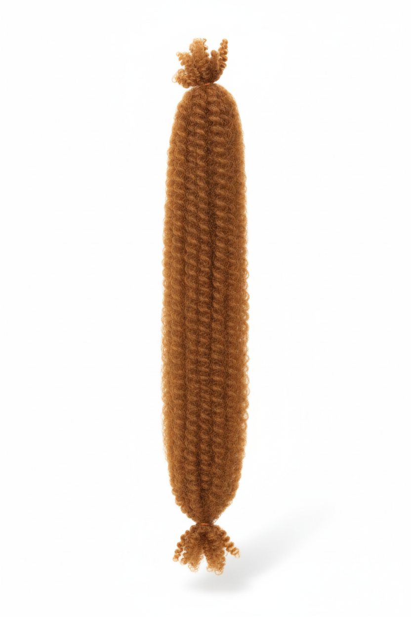 Afro kinky Auburn brown hair extension 