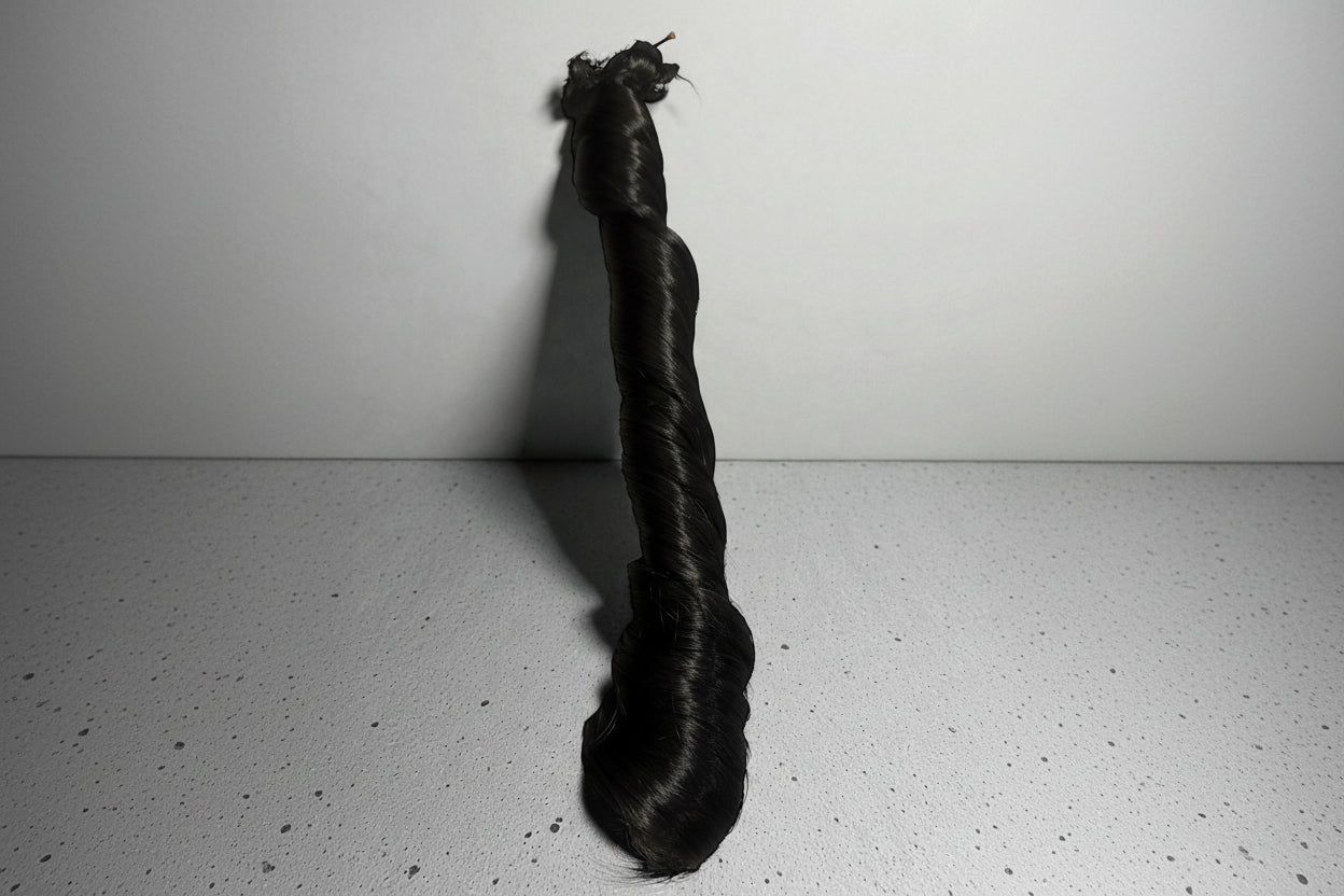 Loose curls hair extension black