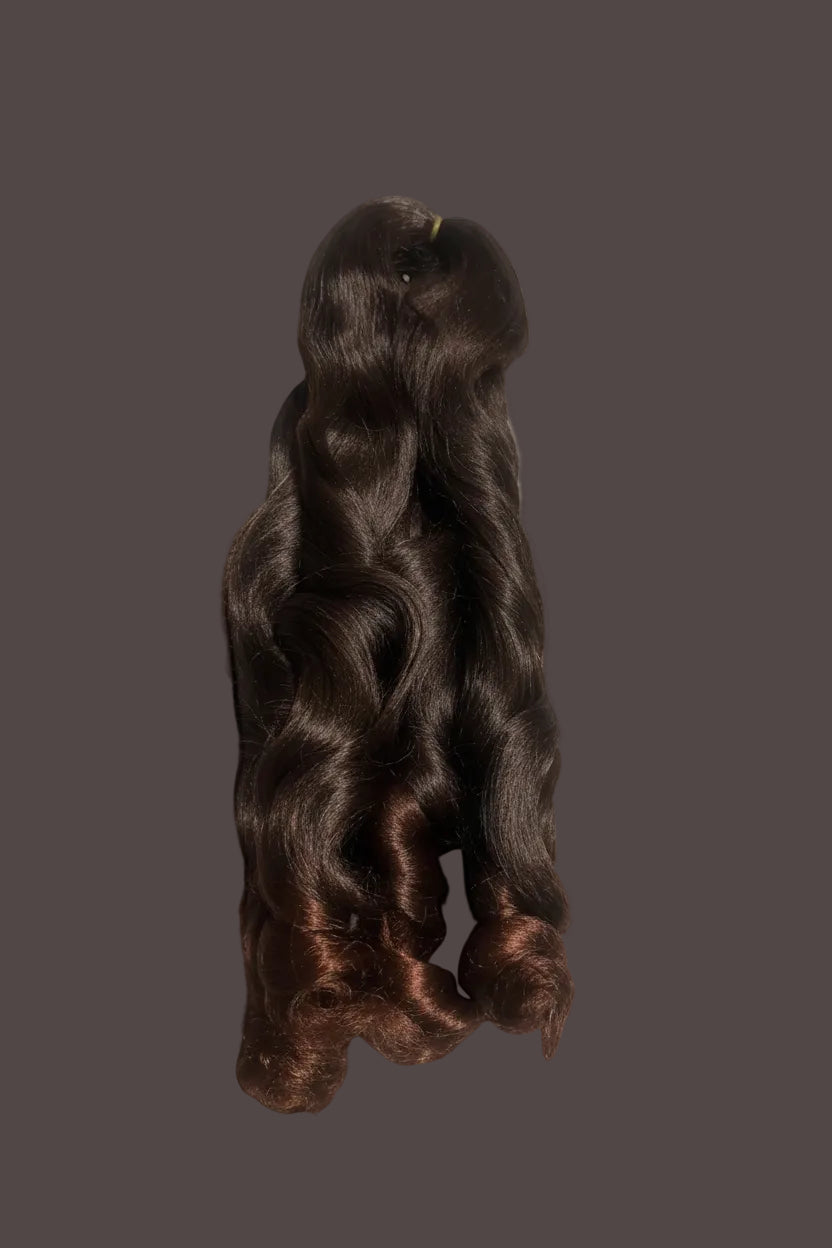 Loose wave hair extension Root: brown auburn
