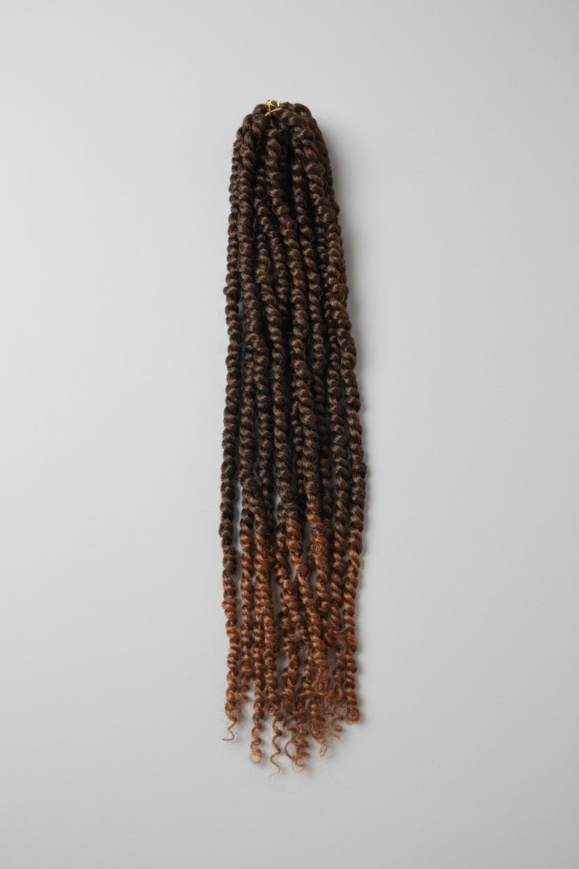 Passion twist crochet black root to auburn