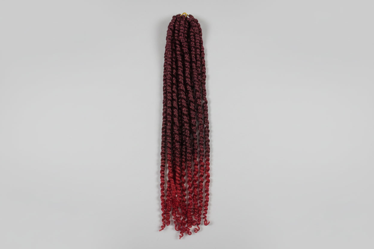 Passion twist crochet natural black/burgundy