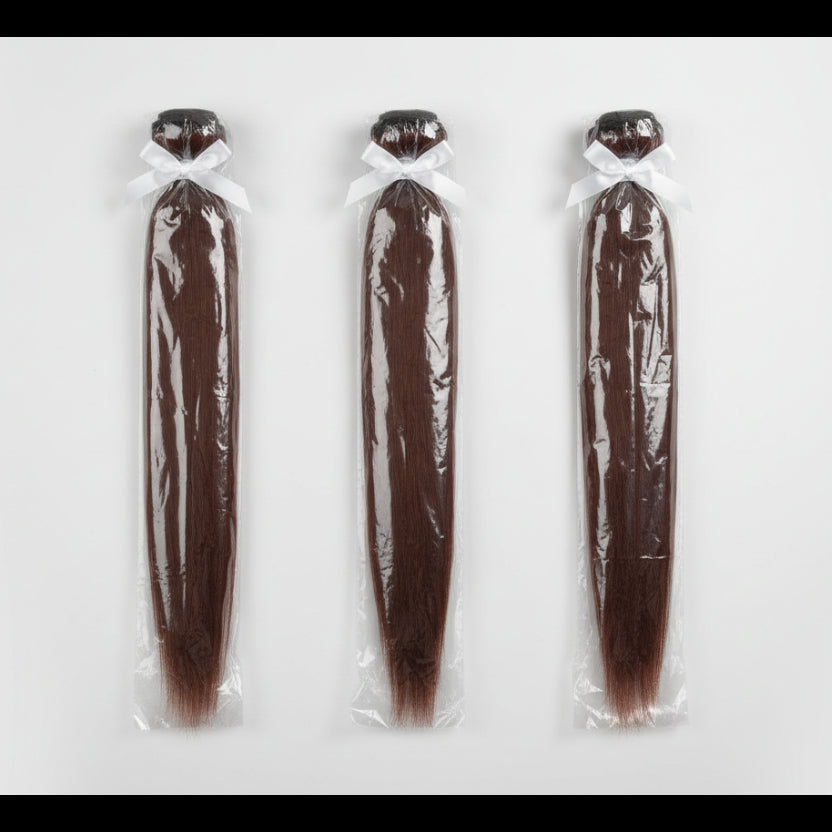 Brown Pre-stretched hair extensions 