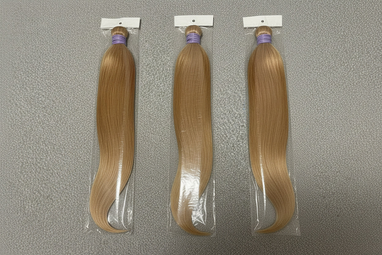 Pre-stretched braid hair extension, honey blonde