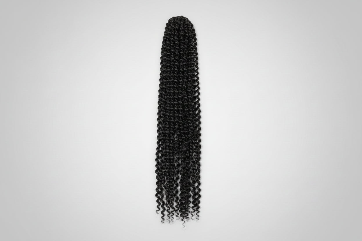 Water wave hair extension black
