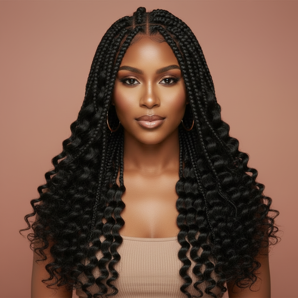 Lady on deep wave