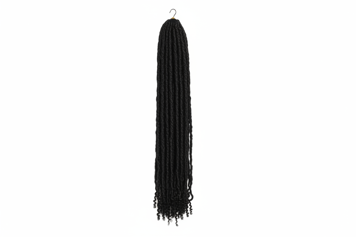 Goddess faux loc crochet hair extension, black
